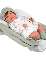 Bebe Real Niña Manta Verde-Ari