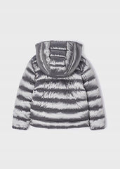 Chaqueta Plateada con Capucha