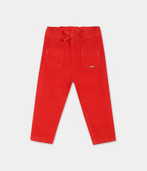 Conjunto 2 Piezas De Niña Camisa Manga Larga Estampado Flores Pantalon Pana Rojo