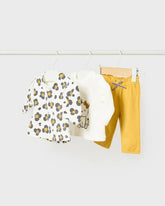 Conjunto 3 Piezas Chaqueta, Camiseta Manga Larga Con Leggings