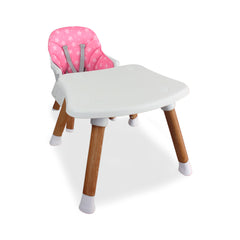 SILLA COMEDOR BABY ELITE DINNER PINK 5 EN 1 PREMIUM
