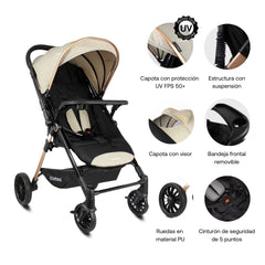 COCHE REVERSIBLE CITY BEIGE