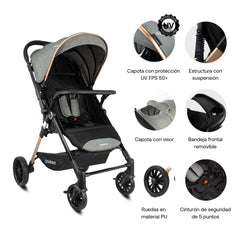 COCHE REVERSIBLE CITY GRAY