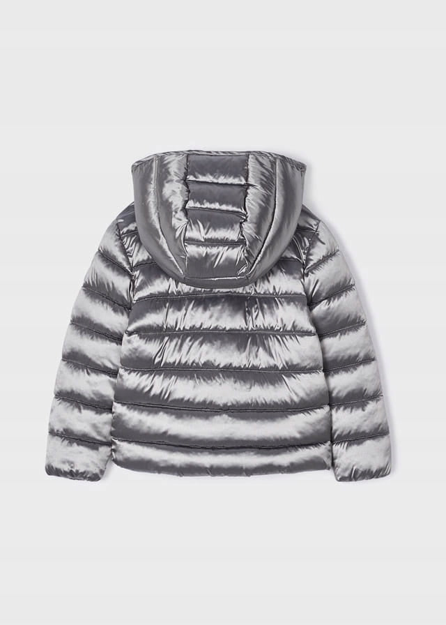 Chaqueta Plateada con Capucha