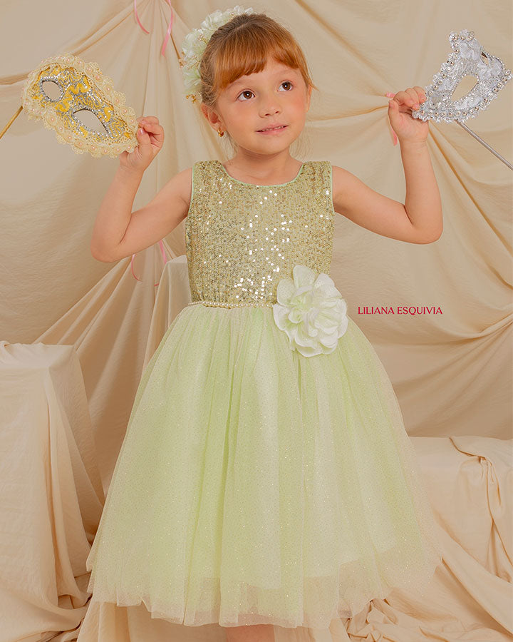 VESTIDO LIRICA VERDE