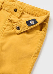 Conjunto 2 Piezas De Niño Camisa Manga Larga Azul  Pantalon Pana Amarillo