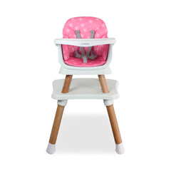 SILLA COMEDOR BABY ELITE DINNER PINK 5 EN 1 PREMIUM