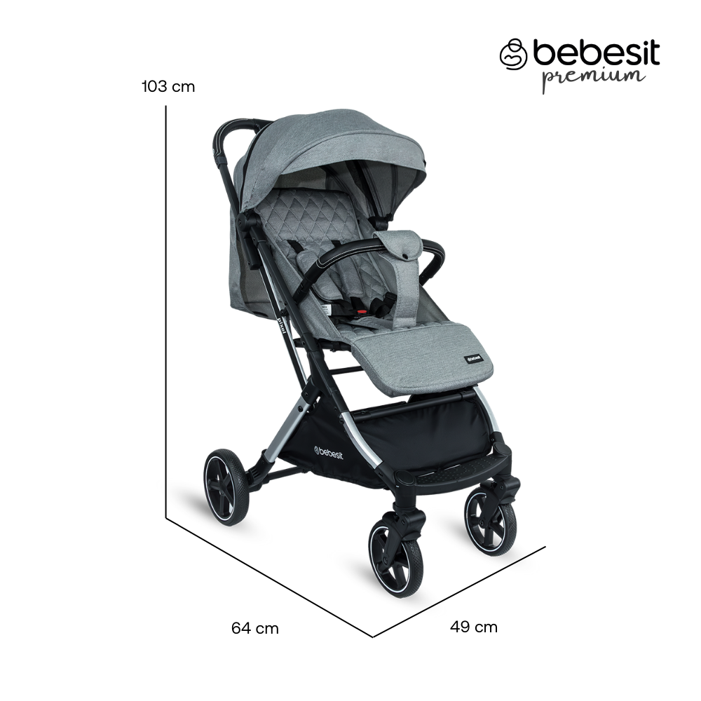 COCHE COMPACTO PIXEL GRAY PREMIUM
