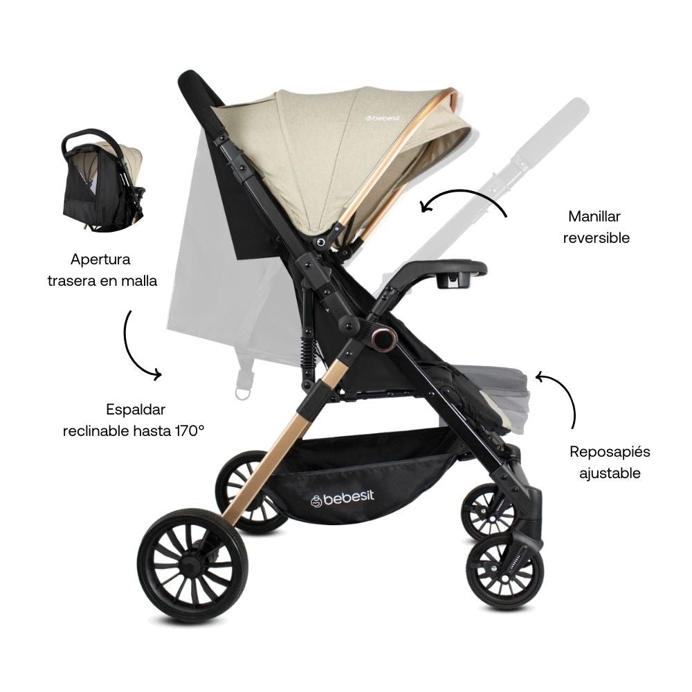 COCHE REVERSIBLE CITY BEIGE