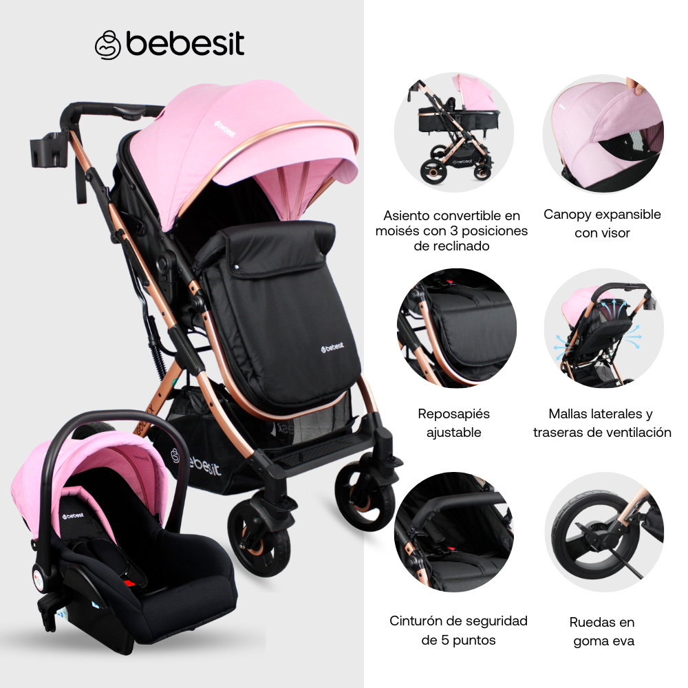 TRAVEL SYSTEM GOLD LX PINK