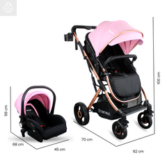 TRAVEL SYSTEM GOLD LX PINK