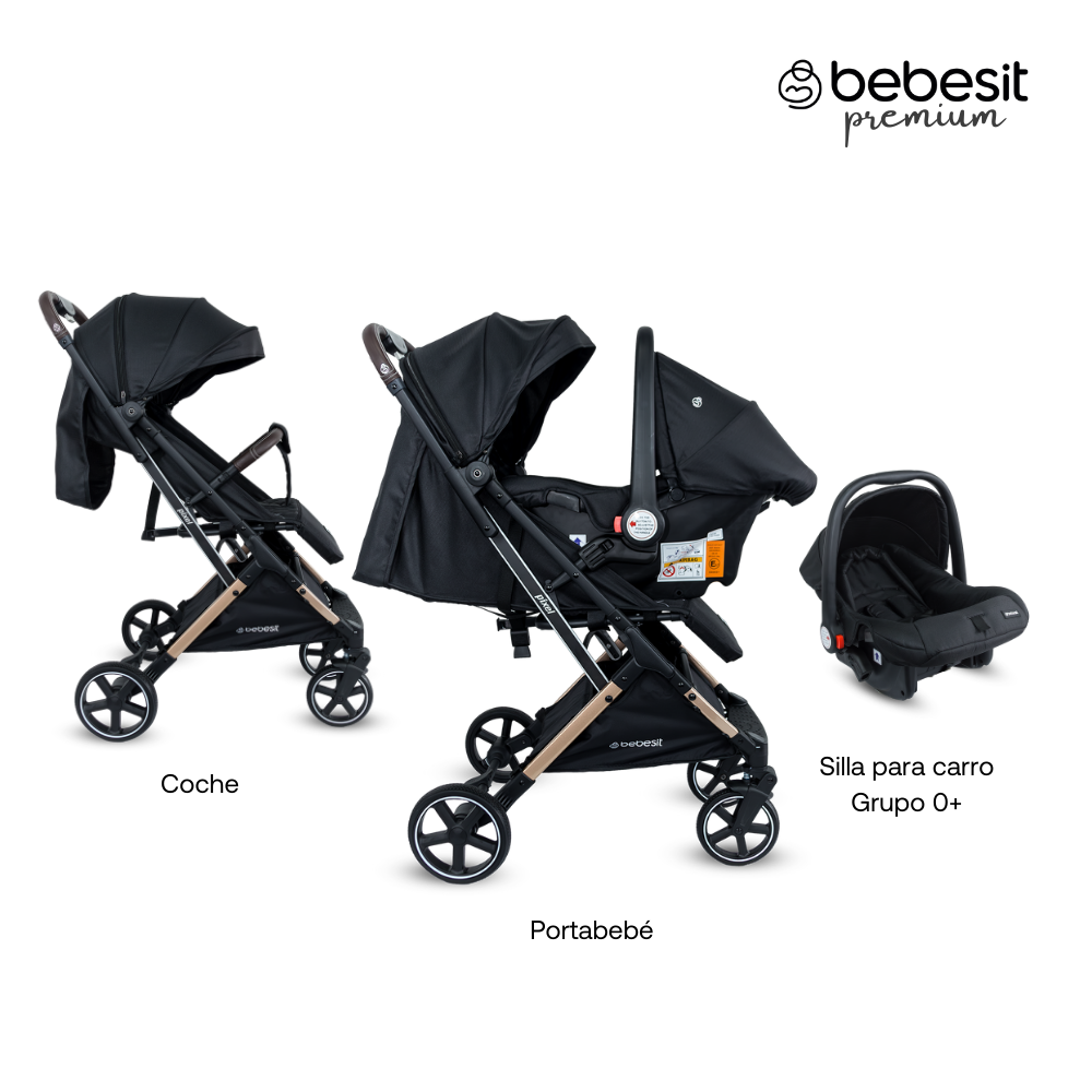TRAVEL SYSTEM COMPACTO PIXEL BLACK PREMIUM